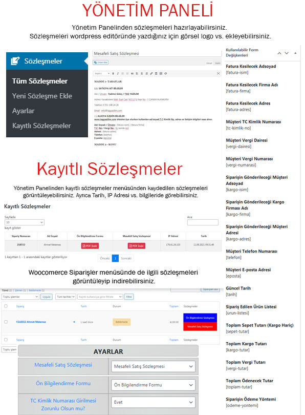 Woocommerce Mesafeli Satış Sözleşmesi Eklentisi