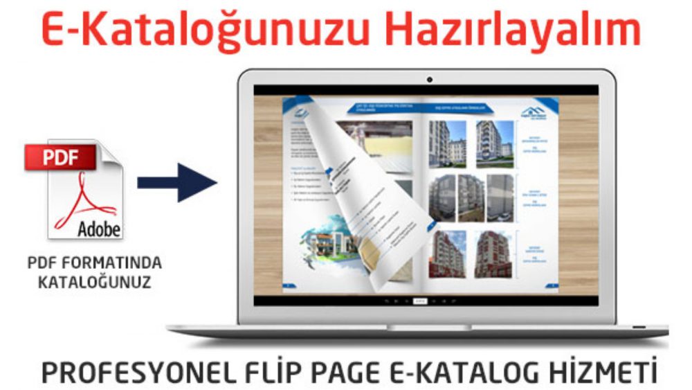 PDF Kataloğu Flip Page Dijital E-Katalog (Flipbook) Sisteme Dönüştürme