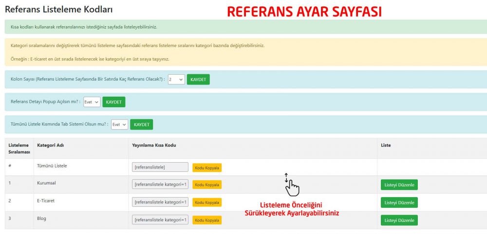 Wordpress Referanslarımız Eklentisi