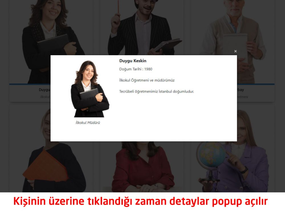 Wordpress Eğitim Kadromuz ve Ekibimiz Eklentisi Plugin